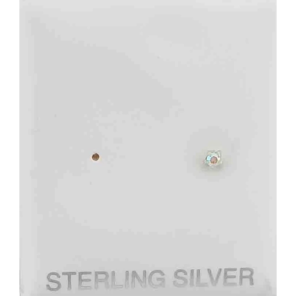 Created Opal Nose Earring 925 Sterling Silver